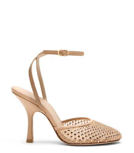 BAREITALL SHINE PUMP 100, Last chance, , CRYSTAL MESH/LACQUERED NAPPA - Stuart Weitzman - Modalova
