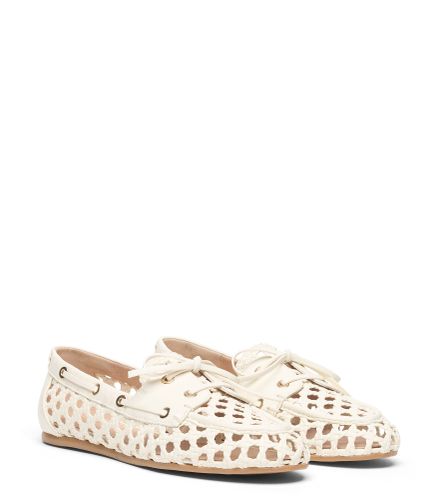 TINSLEY WOVEN MOCCASIN, Last chance, , FINE KNOTTED NAPPA WOVEN/LACQUERED NAPPA - Stuart Weitzman - Modalova