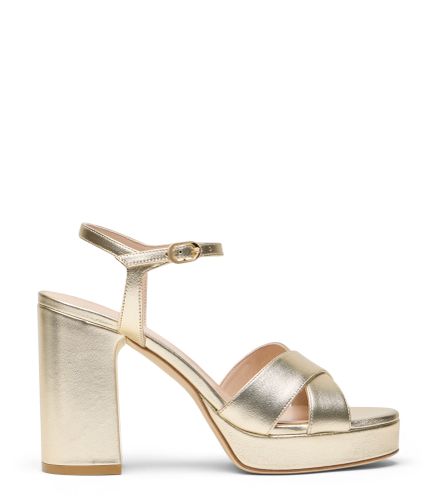 DAYNA PLATFORM SANDAL, SANDALES, , LIQUID METALLIC - Stuart Weitzman - Modalova