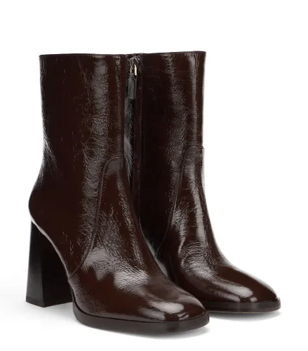 VERA BOTTINE ZIPPÉE, BOTTES ET BOTTINES, , VERNIS FROISSÉ BRILLANT - Stuart Weitzman - Modalova