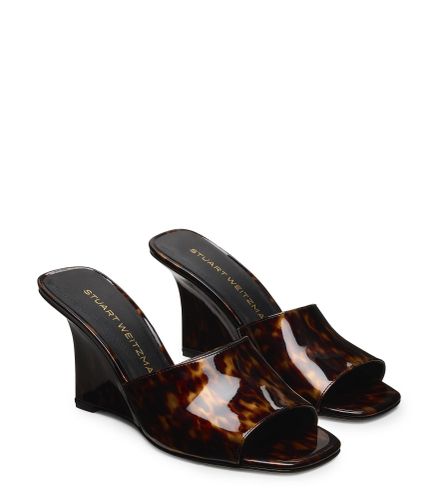 VINNIE WEDGE MULE 85, SOLDES , , GLOSS TORTOISE - Stuart Weitzman - Modalova