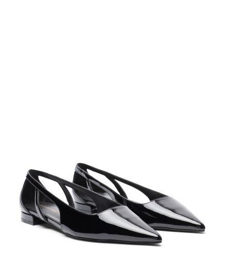 STUART POWER CUTOUT FLAT, CHAUSSURES PLATES ET MOCASSINS, , PATENT - Stuart Weitzman - Modalova