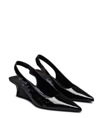 VINNIE ESCARPIN COMPENSÉ À BRIDE ARRIÈRE 50, SLINGBACK, , VERNIS CROCO - Stuart Weitzman - Modalova