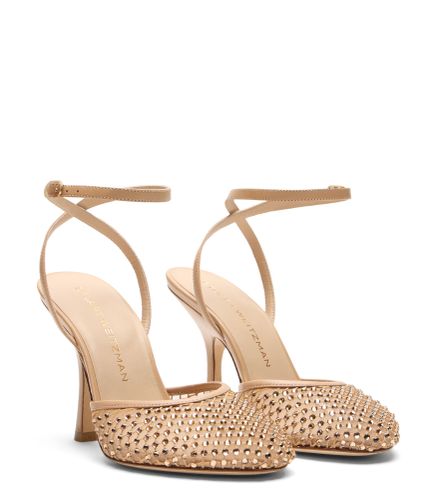 BAREITALL SHINE PUMP 100, ESCARPINS ET SLINGBACK, , CRYSTAL MESH/LACQUERED NAPPA - Stuart Weitzman - Modalova