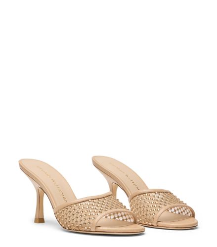 BAREITALL SHINE SANDAL 85, SANDALES ET CHAUSSURES COMPENSÉES, , CRYSTAL MESH/LACQUERED NAPPA - Stuart Weitzman - Modalova