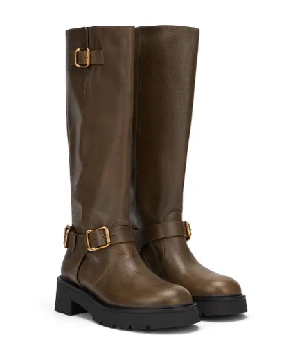 REN BOTTE DE MOTARD, BOTTES ET BOTTINES, FORÊT PROFONDE, CUIR À GRAIN PRONONCÉ - Stuart Weitzman - Modalova