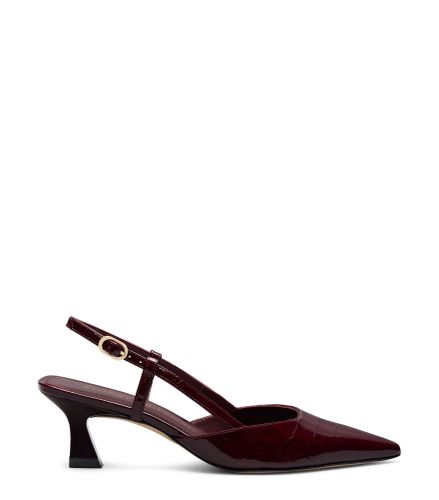 VINNIE 50 ESCARPIN À BRIDE ARRIÈRE, SLINGBACK, MÛRE, VERNIS CROCO - Stuart Weitzman - Modalova