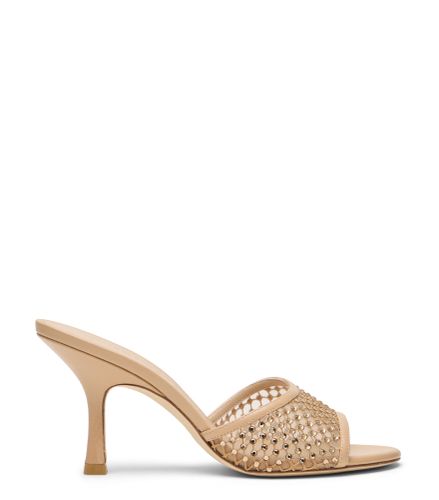 BAREITALL SHINE SANDAL 85, SANDALES ET CHAUSSURES COMPENSÉES, , CRYSTAL MESH/LACQUERED NAPPA - Stuart Weitzman - Modalova
