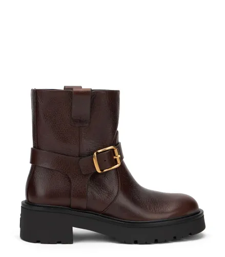 REN BOTTINE DE MOTARD, BOTTES ET BOTTINES, , CUIR À GRAIN PRONONCÉ - Stuart Weitzman - Modalova