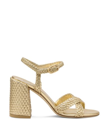 ALYSSA WOVEN BLOCK 85, Mid Season Sale, , METALLIC WOVEN - Stuart Weitzman - Modalova