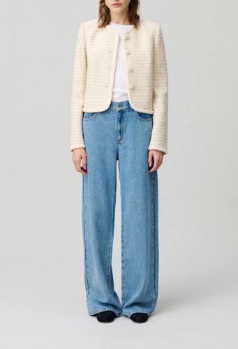 Veste courte tweed boutonné - Claudie Pierlot - Modalova