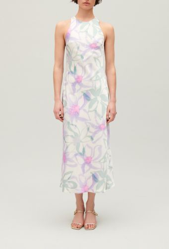 Robe longue satinée imprimée - Claudie Pierlot - Modalova