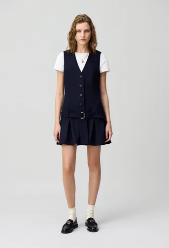 Robe courte cintrée plissée - Claudie Pierlot - Modalova