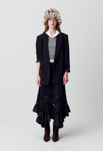 Jupe longue plissée asymétrique - Claudie Pierlot - Modalova