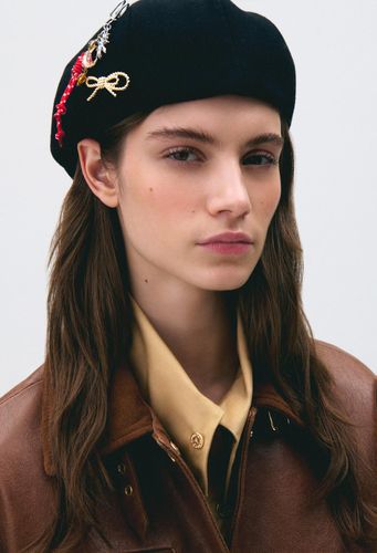 Béret lainage broche métallique - Claudie Pierlot - Modalova
