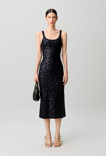 Robe longue maille sequins - Claudie Pierlot - Modalova