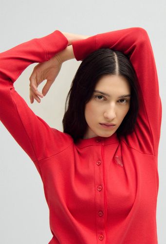 Gilet en coton à caur dentelle - Claudie Pierlot - Modalova