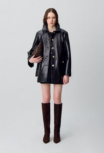 Veste large cuir - Claudie Pierlot - Modalova