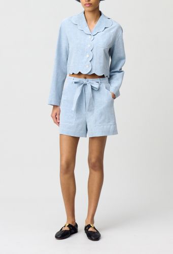Short jean ceinturé - Claudie Pierlot - Modalova