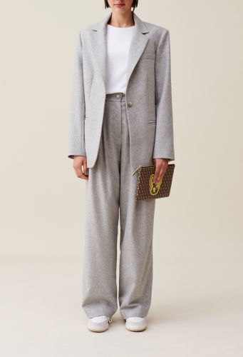 Veste tailleur gris laine mélangée - Claudie Pierlot - Modalova
