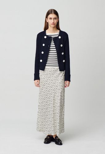 Cardigan laine mélangée boutonné - Claudie Pierlot - Modalova