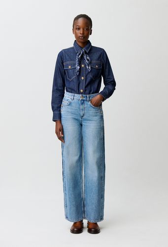 Jean coton bio détails dorés - Claudie Pierlot - Modalova