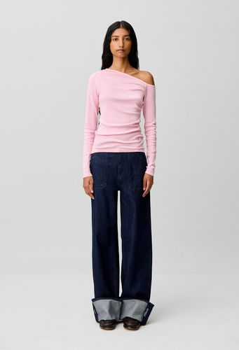 Top rose asymétrique en coton - Claudie Pierlot - Modalova