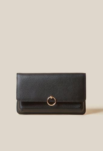 Pochette large cuir grainé - Claudie Pierlot - Modalova