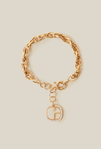 Bracelet chaine doré logo CP - Claudie Pierlot - Modalova