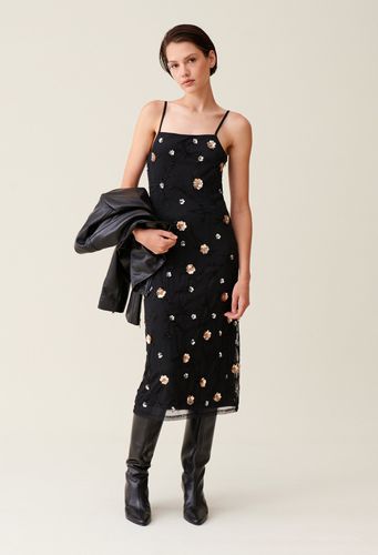 Robe longue fluide sequins brodés - Claudie Pierlot - Modalova