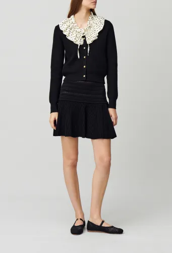 Jupe courte maille fine - Claudie Pierlot - Modalova