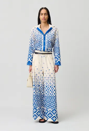 Pantalon large fluide imprimé - Claudie Pierlot - Modalova