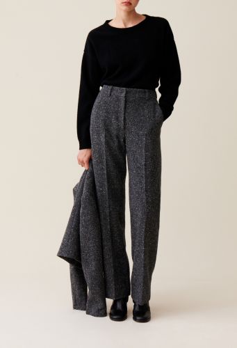 Pantalon tailleur laine gris - Claudie Pierlot - Modalova
