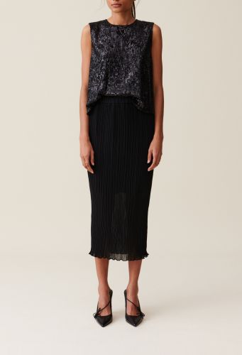 Jupe plissée 7/8ème doublée - Claudie Pierlot - Modalova