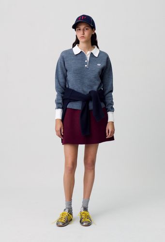 Jupe laine courte droite - Claudie Pierlot - Modalova