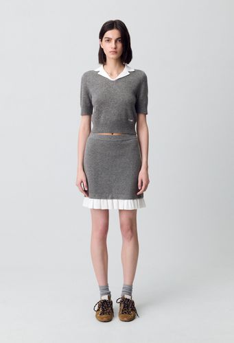 Jupe courte maille fine - Claudie Pierlot - Modalova