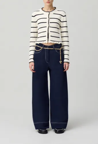 Pantalon large à ourlets - Claudie Pierlot - Modalova