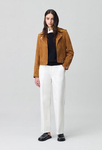 Veste perfecto cuir suède - Claudie Pierlot - Modalova