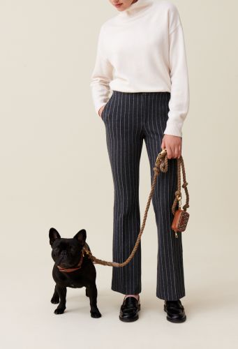 Pantalon flare à rayures - Claudie Pierlot - Modalova