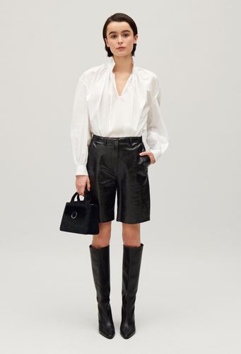 Bermuda cuir noir - Claudie Pierlot - Modalova