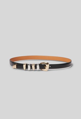 Ceinture cuir boucle dorée - Claudie Pierlot - Modalova