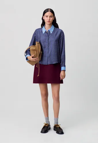Chemise soie imprimée - Claudie Pierlot - Modalova