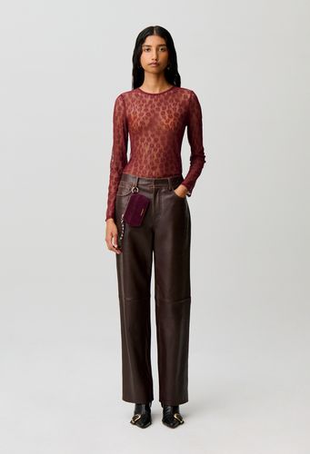 T-shirt ajusté dentelle manches longues - Claudie Pierlot - Modalova