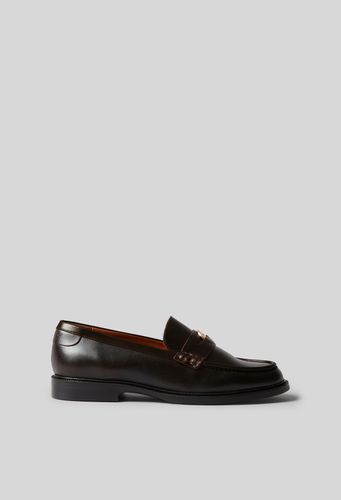 Mocassins cuir chocolat - Claudie Pierlot - Modalova