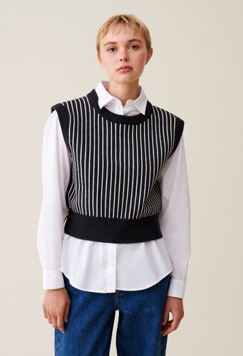 Pull rayé sans manches maille - Claudie Pierlot - Modalova