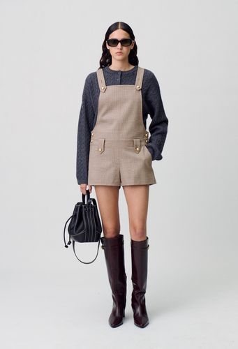 Combishort salopette à carreaux - Claudie Pierlot - Modalova