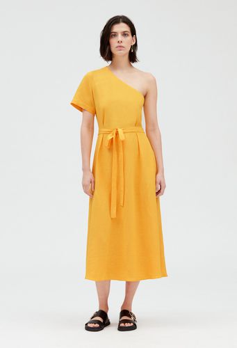 Robe midi asymétrique jaune - Claudie Pierlot - Modalova