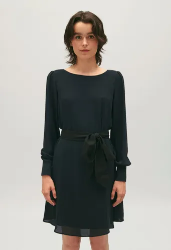 Robe courte ceinturée marine - Claudie Pierlot - Modalova