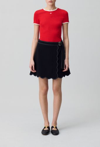 Jupe courte portefeuille - Claudie Pierlot - Modalova