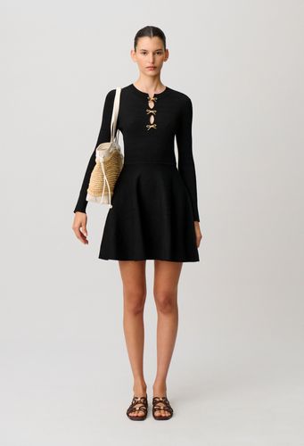 Robe courte maille nauds - Claudie Pierlot - Modalova